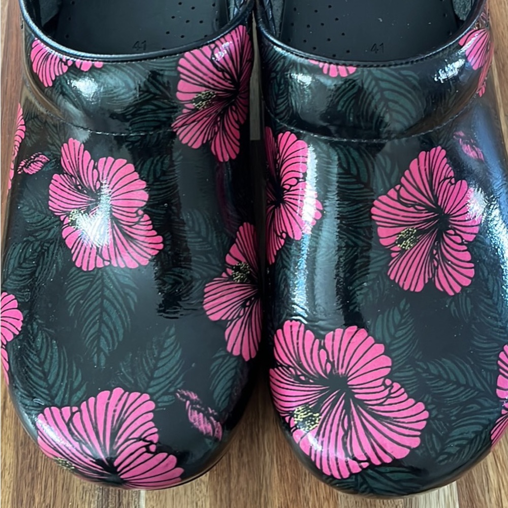 Dansko Clogs Pink Habiscus Parent